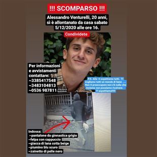 L’appello del sindaco sassolese ad Alessandro Venturelli: “Sassuolo è in ansia per te, scrivimi”