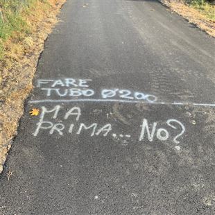 Scritte in via Fiandri poco dopo l'asfaltatura: il commento del sindaco Tosi