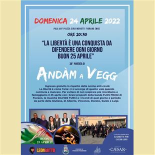Domenica una puntata di Andàm a Vegg dedicata alla festa della Liberazione