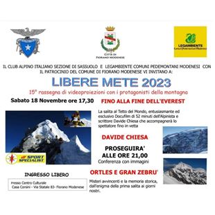 A casa Corsini un incontro con lo scrittore ed alpinista Davide Chiesa